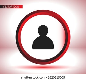 User icon in trendy flat style isolated on head background. User silhouette symbol for your website design, logo, application, user interface. Vector illustration, EPS 10 people.