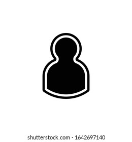 User Icon in trendy flat style isolated on grey background. User silhouette symbol for your web site design, logo, app, UI. Vector illustration, EPS10.
