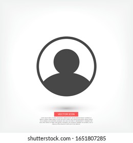Benutzersymbol im trendigen, flachen Stil einzeln auf Kopfhintergrund. User Silhouette Symbol für Ihr Website-Design, Logo, Anwendung, Benutzeroberfläche. Vektorillustration Illustration, EPS10 Personen.