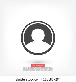 User icon in trendy flat style isolated on head background. User silhouette symbol for your website design, logo, application, user interface. Vector illustration, EPS 10 people.