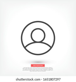 User icon in trendy flat style isolated on head background. User silhouette symbol for your website design, logo, application, user interface. Vector illustration, EPS 10 people.