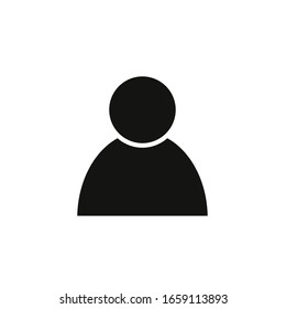 Icono de usuario aislado en estilo plano moderno