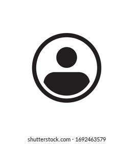Icono de usuario en un fondo aislado de estilo moderno y plano. Símbolo de usuario para el diseño del sitio web, logotipo, aplicación, UI. Ilustración del vector