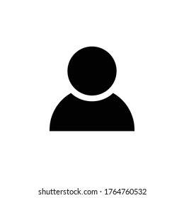 Icono de usuario en estilo plano de moda aislado en fondo gris. Símbolo de silueta de usuario para el diseño de su sitio web, logotipo, aplicación, ilustración vectorial.