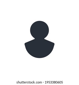 Icono de usuario en estilo plano de moda aislado en fondo gris. Símbolo de silueta de usuario para el diseño de su sitio web, logotipo, aplicación, interfaz de usuario. Ilustración del vector, EPS10.