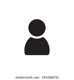Icono de usuario en estilo plano de moda aislado en fondo gris. Símbolo de silueta de usuario para el diseño de su sitio web, logotipo, aplicación, interfaz de usuario. Ilustración del vector, EPS10.