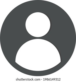 Icono de usuario con estilo plano de moda aislado. Icono de perfil para diseño web