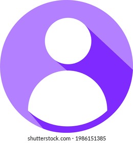 User Icon in trendy flat style isolated. Profile icon in rounded background