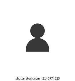 Icono de usuario de estilo plano moderno aislado en fondo blanco.