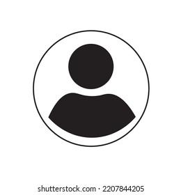 User icon in trendy flat style isolated.