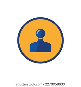 Icono de usuario en estilo plano de moda aislado en fondo blanco. Símbolo de perfil para el diseño de su sitio web, logotipo, aplicación, interfaz de usuario. Ilustración del vector, EPS10.