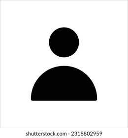 Icono de usuario en estilo plano de moda aislado en fondo gris. Símbolo de silueta de usuario para el diseño de su sitio web, logotipo, aplicación, interfaz de usuario. Ilustración del vector, EPS10.
