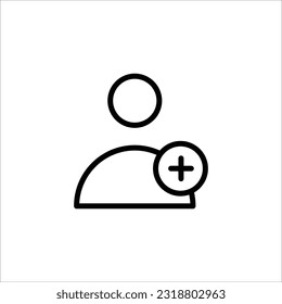 Icono de usuario en estilo plano de moda aislado en fondo gris. Símbolo de silueta de usuario para el diseño de su sitio web, logotipo, aplicación, interfaz de usuario. Ilustración del vector, EPS10.