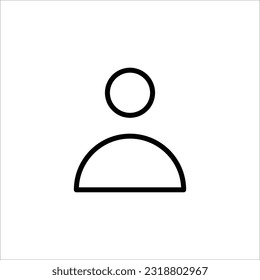 User icon in trendy flat style isolated on gray background. User silhouette symbol for your website design, logo, app, UI. Vector illustration, EPS10.