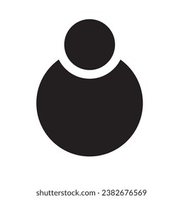 User icon in trendy flat style isolated on black background. User silhouette symbol for your web site design, logo, app, UI, ios, android, 17, windows. Vector illustration, EPS10.
