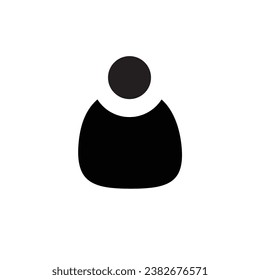 User icon in trendy flat style isolated on black background. User silhouette symbol for your web site design, logo, app, UI, ios, android, 17, windows. Vector illustration, EPS10.