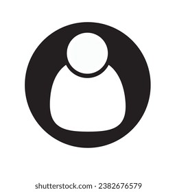 User icon in trendy flat style isolated on black background. User silhouette symbol for your web site design, logo, app, UI, ios, android, 17, windows. Vector illustration, EPS10.