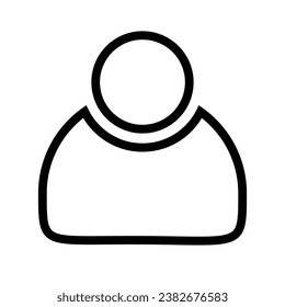User icon in trendy flat style isolated on black background. User silhouette symbol for your web site design, logo, app, UI, ios, android, 17, windows. Vector illustration, EPS10.