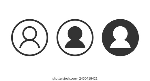User icon in trendy flat style. User symbol for your website design, logo, app, UI. Vector illustration