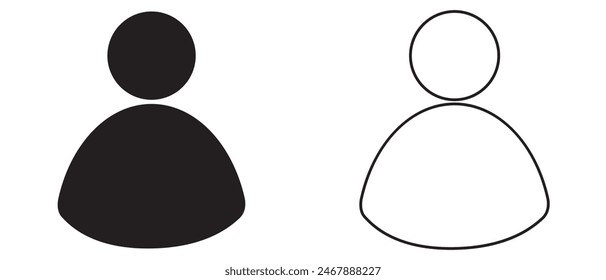 User Icon in trendy flat style isolated on white background. User silhouette symbol for your web site design, logo, app, UI. 