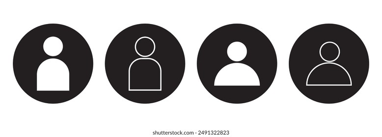 Icono de usuario en estilo plano de moda aislado sobre fondo gris. Símbolo de la silueta del usuario para su diseño del Sitio web, logotipo, App, UI. Ilustración vectorial, EPS10.