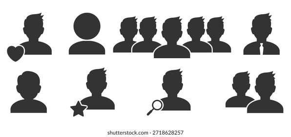 user icon in trendy flat style isolated on white background
