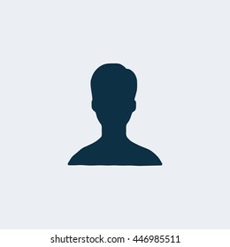 User Icon in trendy flat style isolated on grey background. User silhouette symbol for your web site design, logo, app, UI. Vector illustration