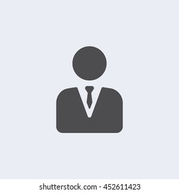 User Icon in trendy flat style isolated on grey background. User silhouette symbol for your web site design, logo, app, UI. Vector illustration