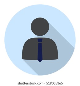 User Icon in trendy flat style isolated on background. User silhouette symbol for your web site design.
