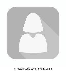 User Icon in trendy flat style isolated on background. Female User silhouette symbol for your web site design.