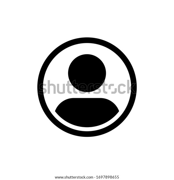 User icon in trendy\
flat style isolated