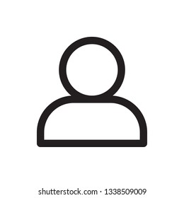 User icon in trendy outline style design. Vector graphic illustration. User icon for website design and user interface. Editable vector stroke. EPS 10