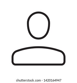 User icon in trendy outline style design. Vector graphic illustration. Suitable for website design, logo, app, and ui. Editable vector stroke. EPS 10.