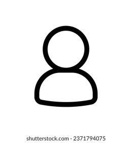 User icon in trendy outline style isolated on white background. User silhouette symbol for your website design, logo, app, UI. Vector illustration, EPS10.