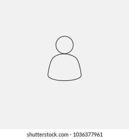 User Icon in trendy style isolated on grey background. User silhouette symbol for your web site vector illustration.