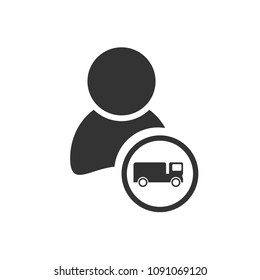 user icon and truck symbol