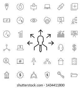 user icon. Universal set of business for website design and development, app development