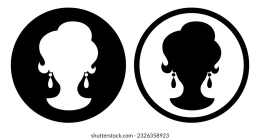 User icon. Vector clipart. Vector set of black flat icons isolated on white background.