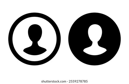 User icon. Vector clipart. Vector set of black flat icons isolated on white background. 
