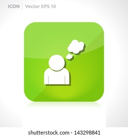 User icon | vector design template | color green | icon set | abstract with symbol |