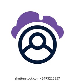 user icon. vector dual tone icon for your website, mobile, presentation, and logo design.