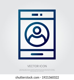 Vector de icono de usuario. Ilustración vectorial Eps10.
