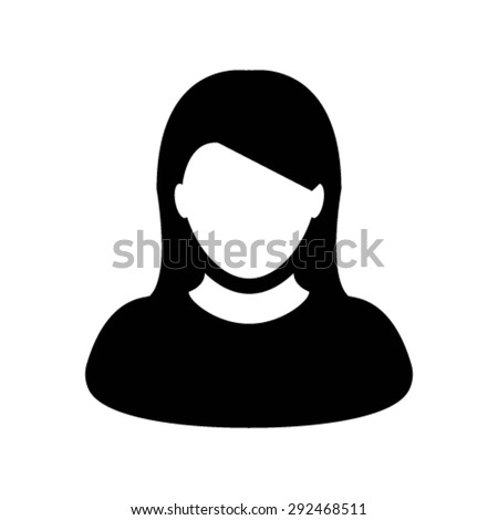 User Icon Vector Female Person Symbol Profile Avatar Sign in Flat Color Glyph Pictogram illustration