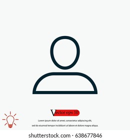 User icon vector, flat design best vector icon