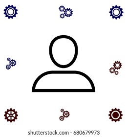 User icon vector, flat design best vector icon