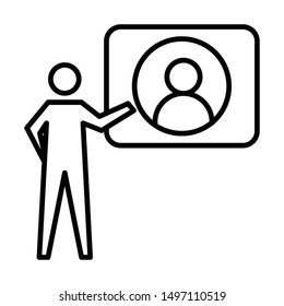 User Icon, Vector Illustration, Business Outline