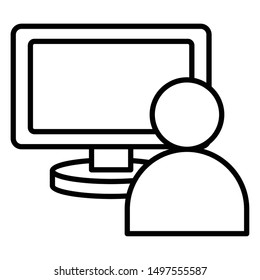 User Icon, Vector Illustration, Business Outline