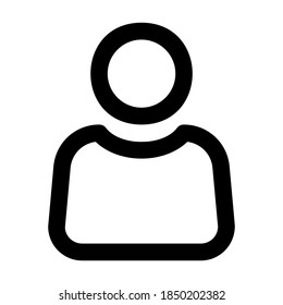 User icon vector illustration in line style for any projects, use for website mobile app presentation