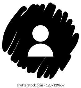 User icon vector illustration on black background. Eps10