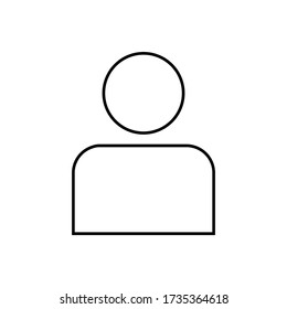 User icon vector illustration on white background